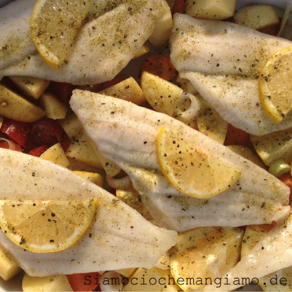 Fischfiletauflauf mit Gemüse - Siamo cio che mangiamo - Du bist was Du isst - Food Blog